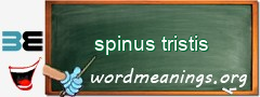 WordMeaning blackboard for spinus tristis